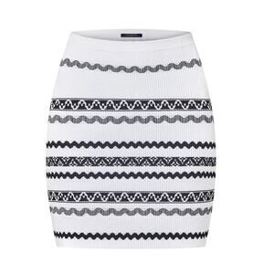 Louis Vuitton - Scallop Stripe Knit Mini Skirt - Milky White (NOT SOLD AS SET)